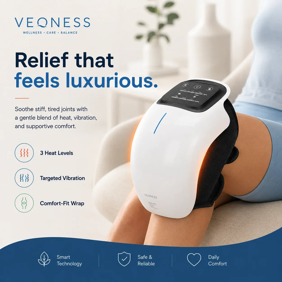 VEONESS Knee Massager — relief that feels luxurious