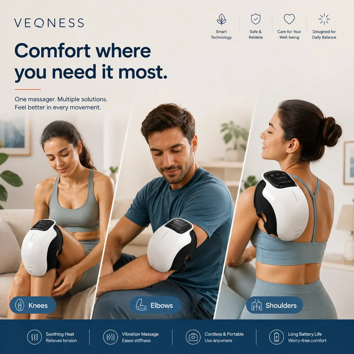 VEONESS Knee Massager — comfort where you need it most